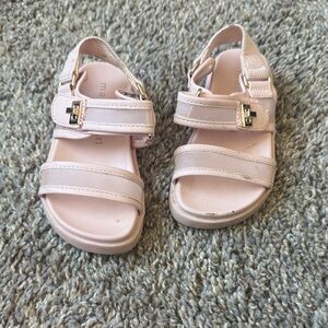 Madden Girl Kids Pale Pink Velcro Strap Sandals